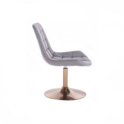 Kosmetická židle PARIS na zlatém talíři - šedá
