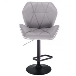 Barová židle MILANO MAX na černém talíři - šedá