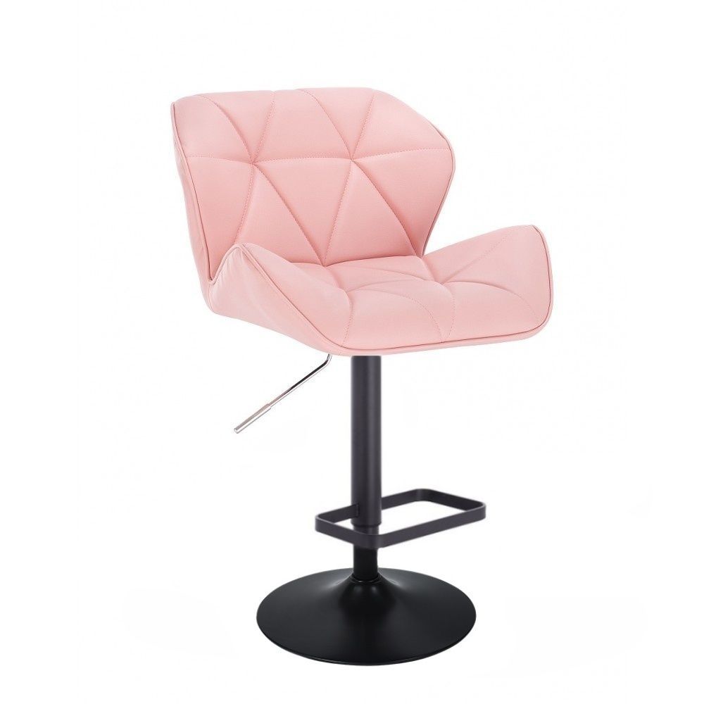 Barová židle MILANO na černém talíři  - růžová