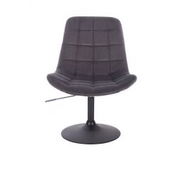 Kosmetická židle PARIS VELUR na černém talíři - šedá