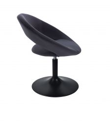 Kosmetická židle NAPOLI VELUR na černém talíři - černá