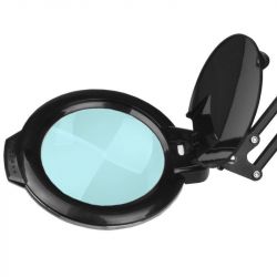 Lampa s lupou LED MOONLIGHT 8012/5" černá k uchycení ke stolu