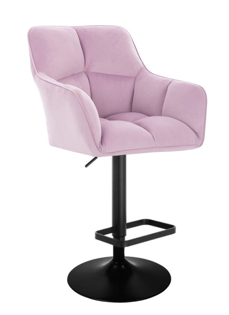 Barová židle AMALFI VELUR na černém talíři - levandule LuxuryForm