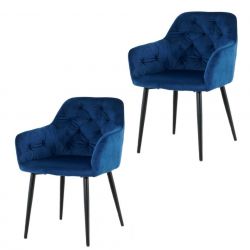 Židle Atlanta - modrá - SET 2 ks