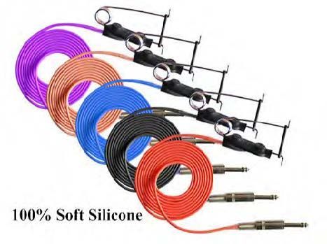 Tetovací propojovací silikonový vysokonapěťový kabel černý - 1,8 m