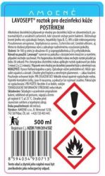 Lavosept® roztok - dezinfekce 500 ml (náhradní náplň) - bez aroma
