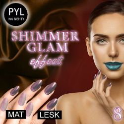 Pyl na zdobení nehtů - Efekt Shimmer Glam 08