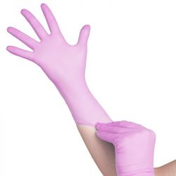 Jednorázové nitrilové rukavice růžové
