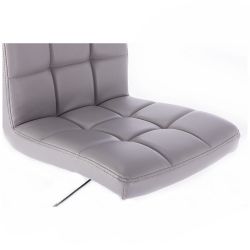 Kosmetická židle TOLEDO na stříbrném kříži - šedá
